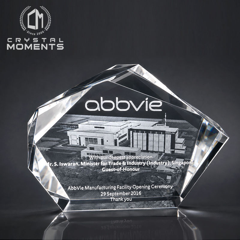 3D Laser Engraved Crystal  Award & Gift (M01L)