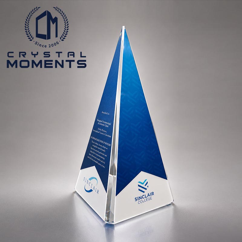 Custom Crystal Pyramid Trophy